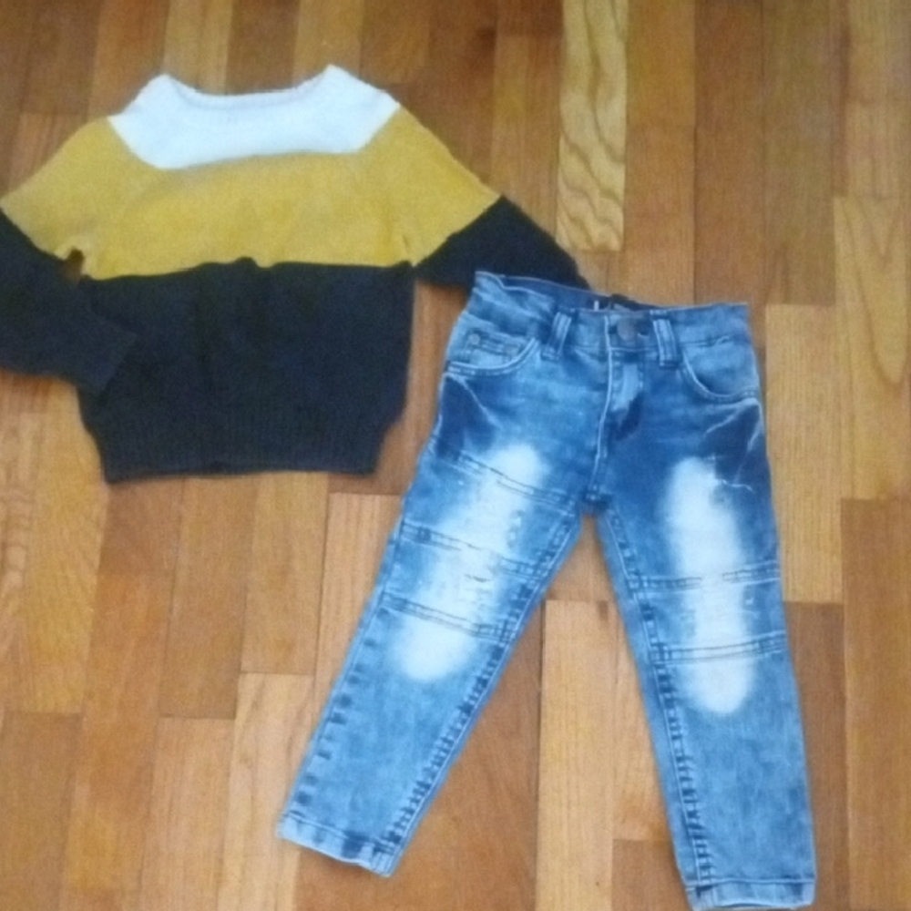 boys 3t Akademiks jeans and sweater